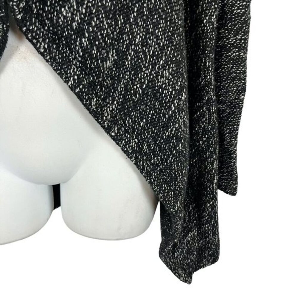BNCI Women's Black & White size Large Open Cardigan Sweater Asymmetrical Jacket - Picture 4 of 16
